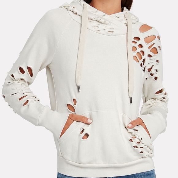 nsf distressed hoodie